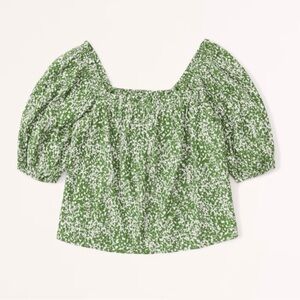 A&F | NWOT Crinkle Textured Puff Sleeve Top